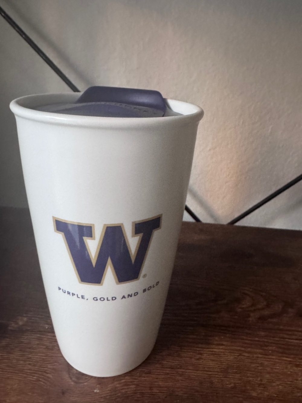 Starbucks University of Washington Ceramic Travel Tumbler 12 oz